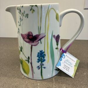 Pitcher (1.7 liters) by Portmeirion in the Water Garden Pattern - New in Box